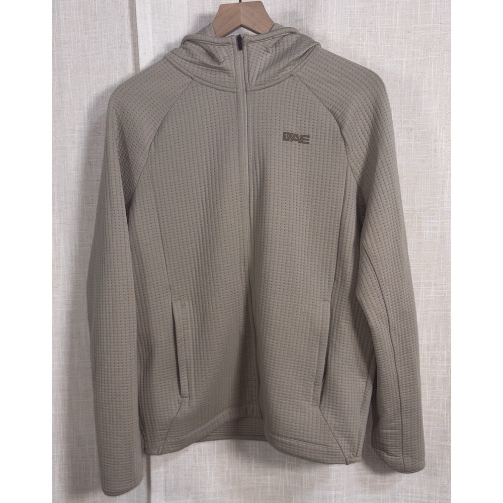 American Eagle AE Men's XS Taupe 24/7 Zip Up Hoodie Jacket
